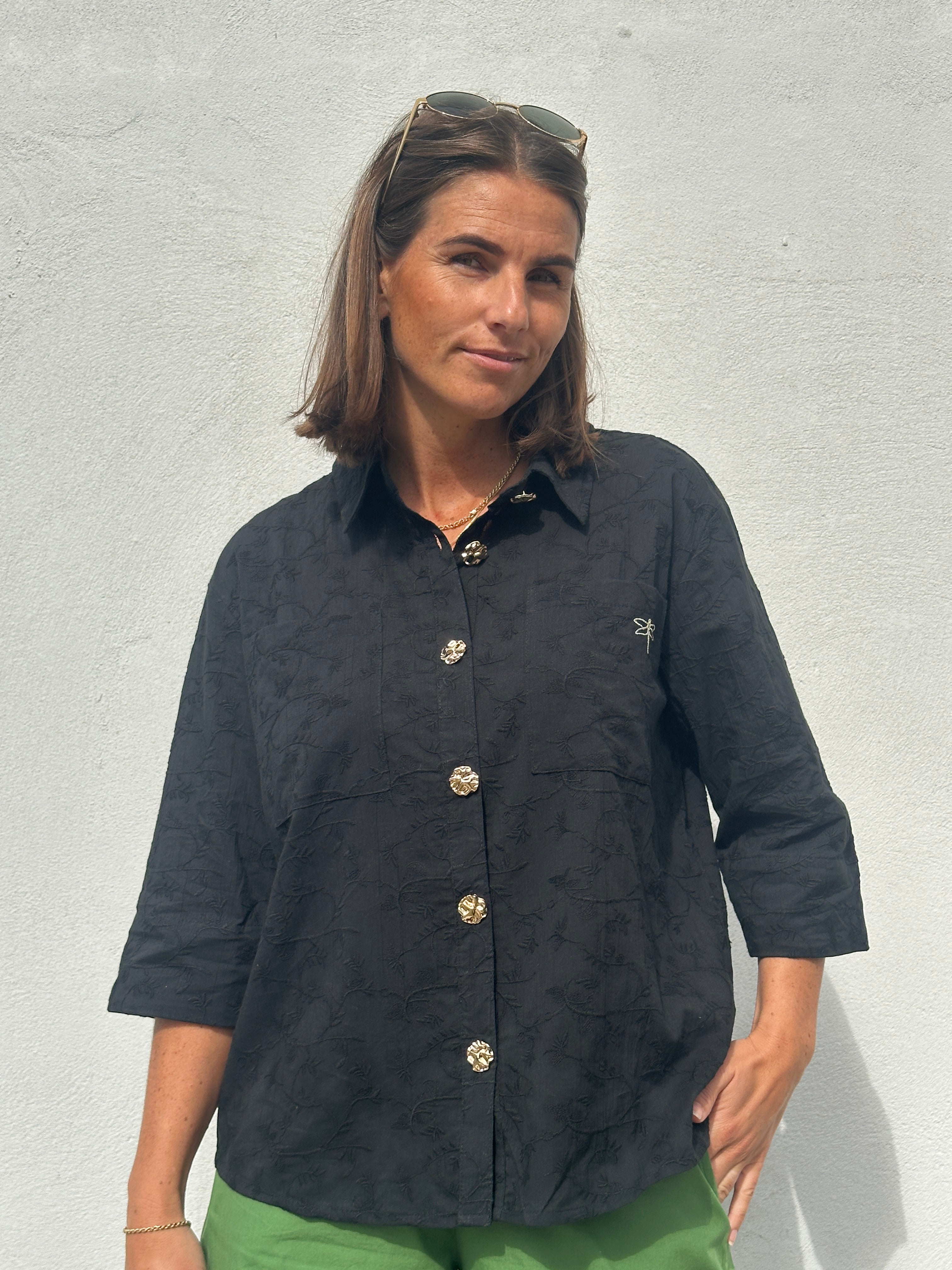 Gaspar 2607375 Vigo blouse broderi anglaise black