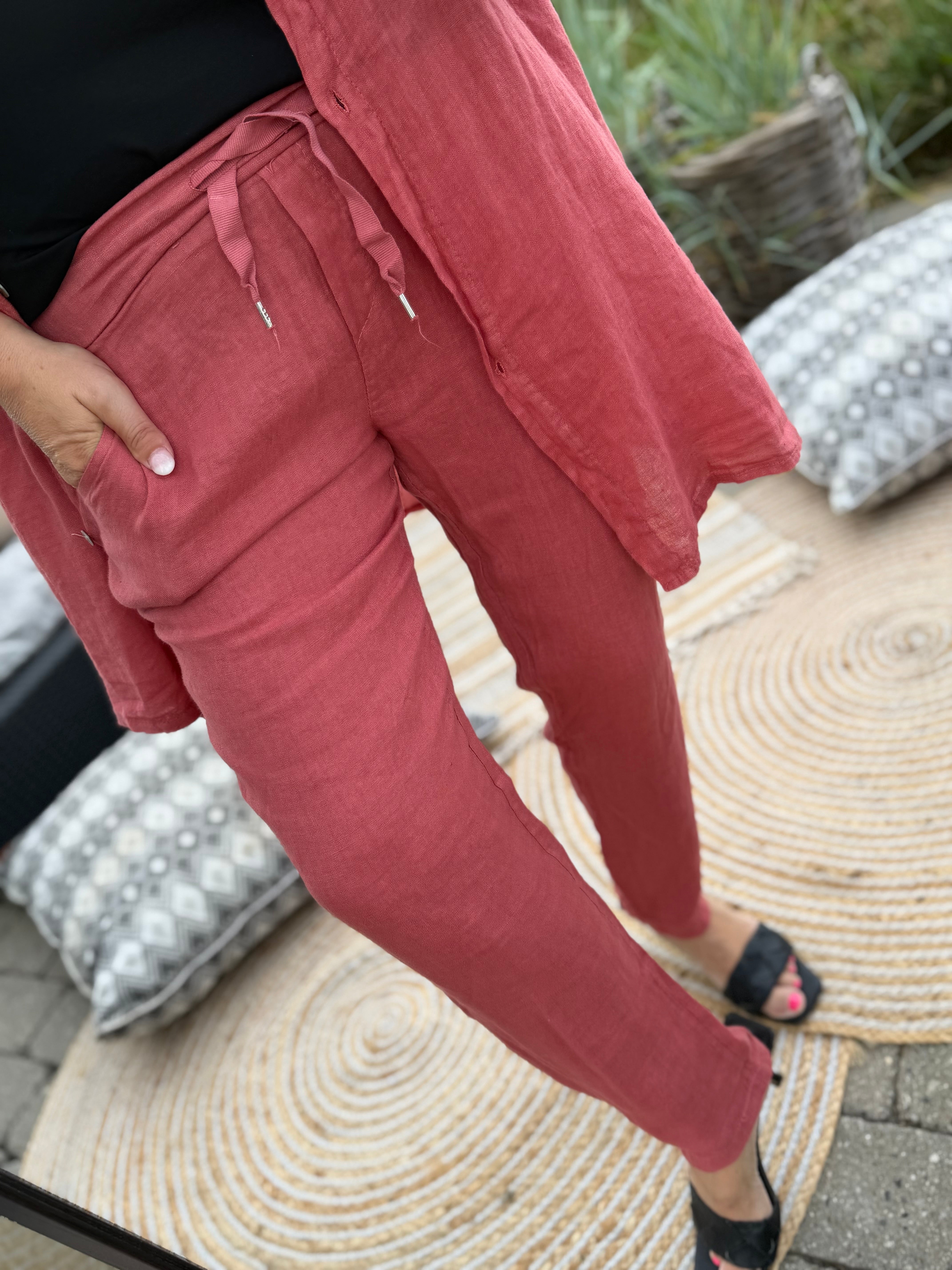 Boho Love Abigail bukser hør peber