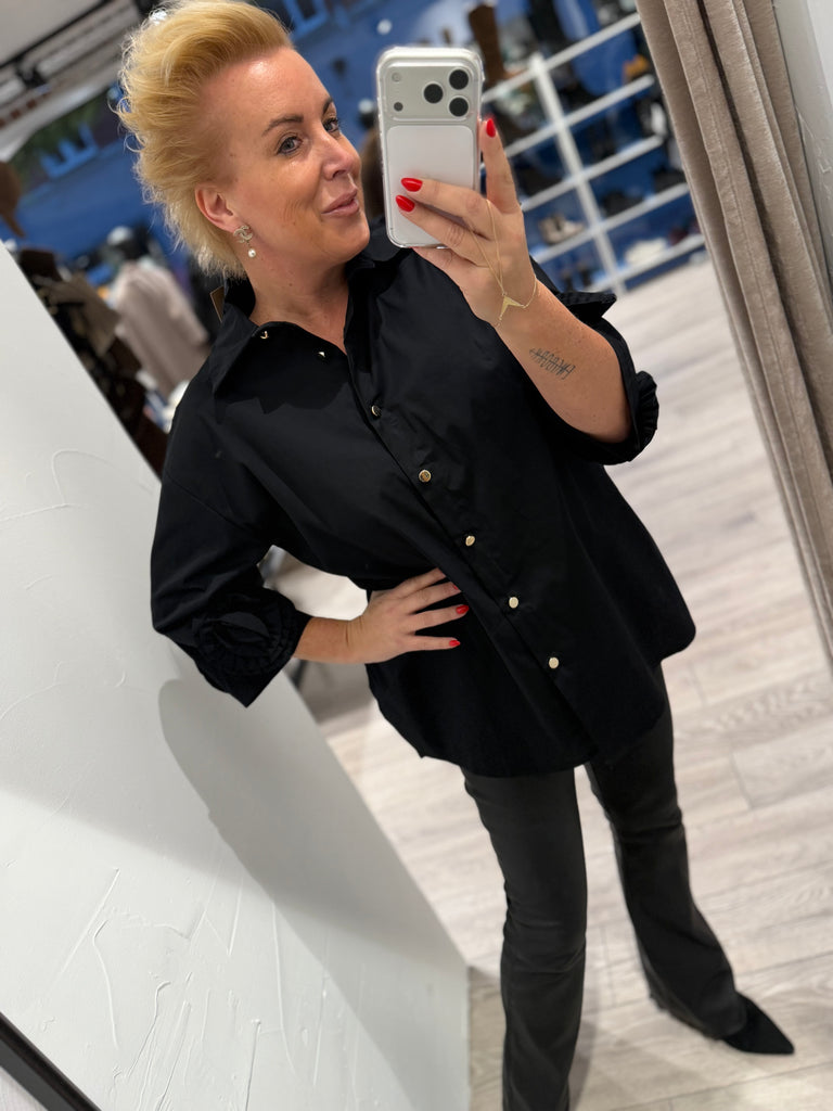 Boho Love B1152 lang skjorte black