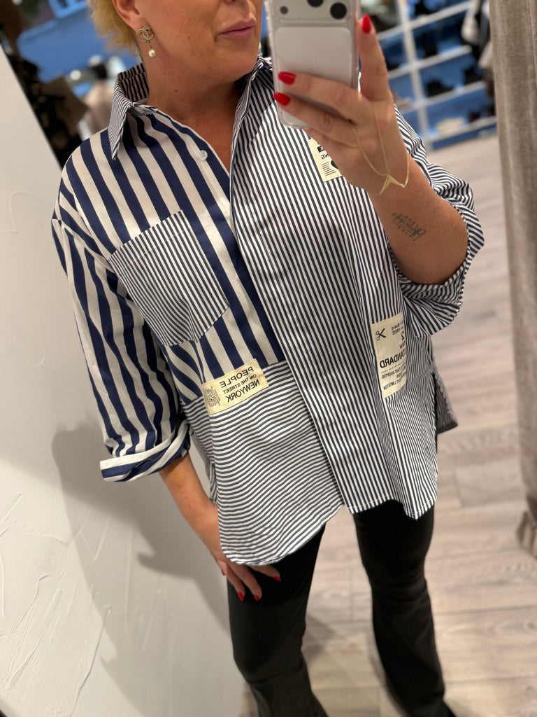 By Engbork Sophie stripe skjorte blue