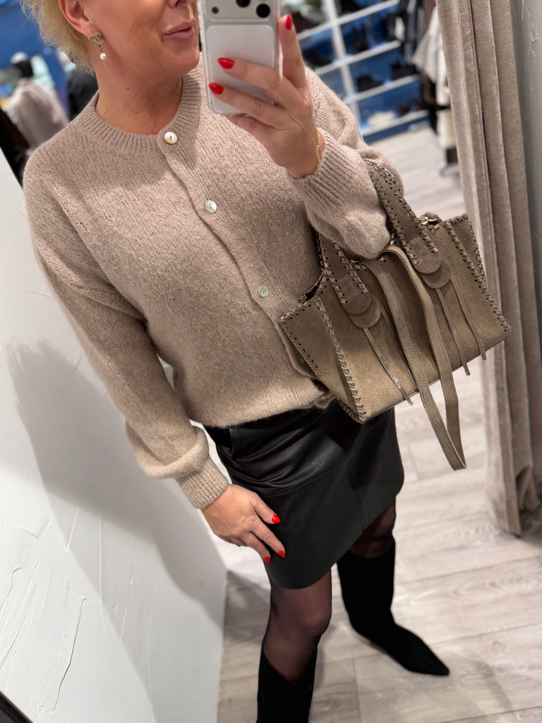 Depeche 100376 Sarah alpaca cardigan sand