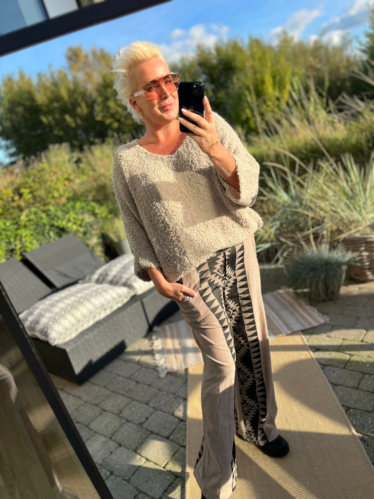 Gaspar 2507900 Honolulu jacquard bukser dark