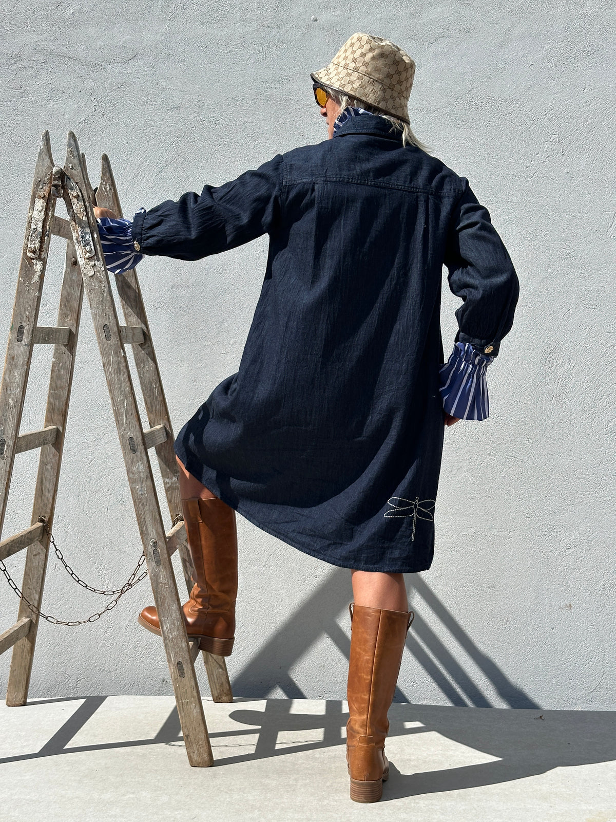Gaspar 2607712 Nice Denim dress blue