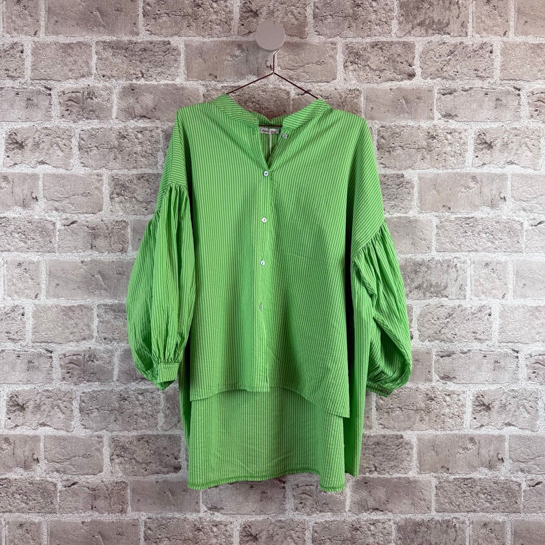 CABANA Living SAnto stripe shirt green