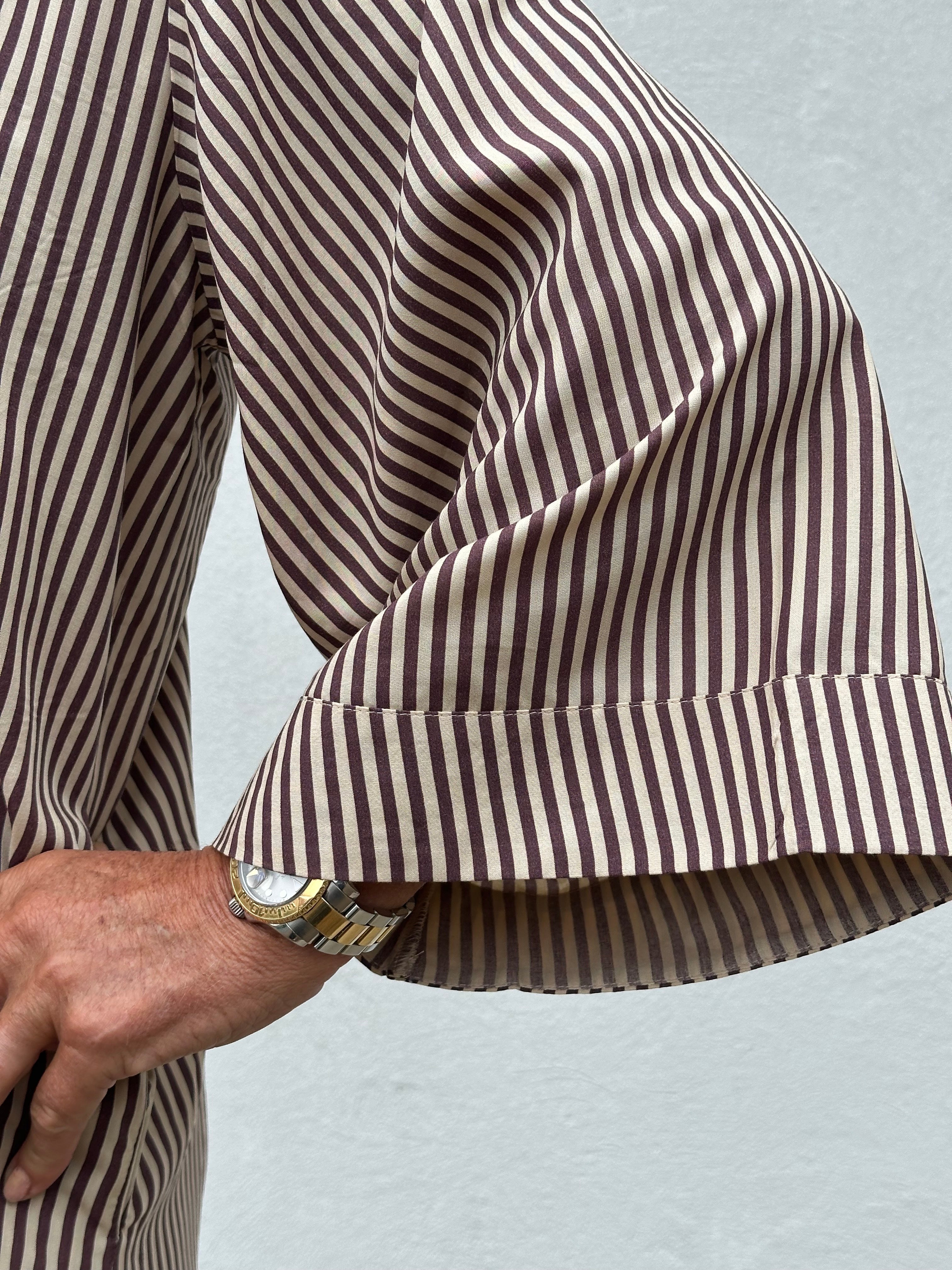 Gaspar 2601770 Mumbai dress stripe brown
