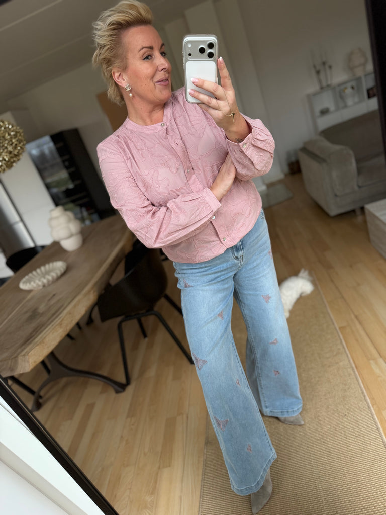 By Engbork Q865 jeans denim butterfly