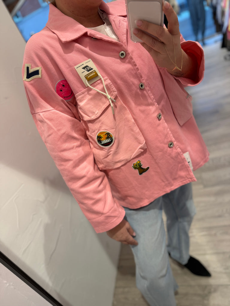 Boho Love B1315 kanvas jakke pink