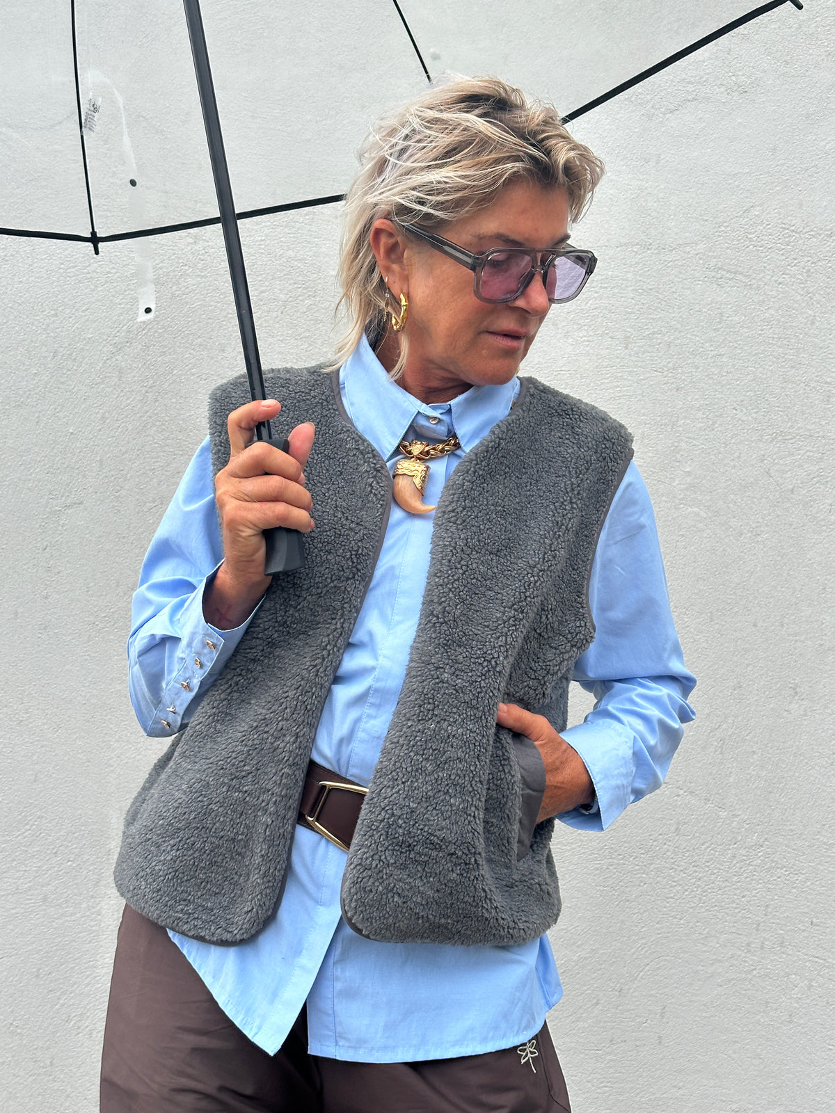 Gaspar 2607362 Duffy waistcoat grey