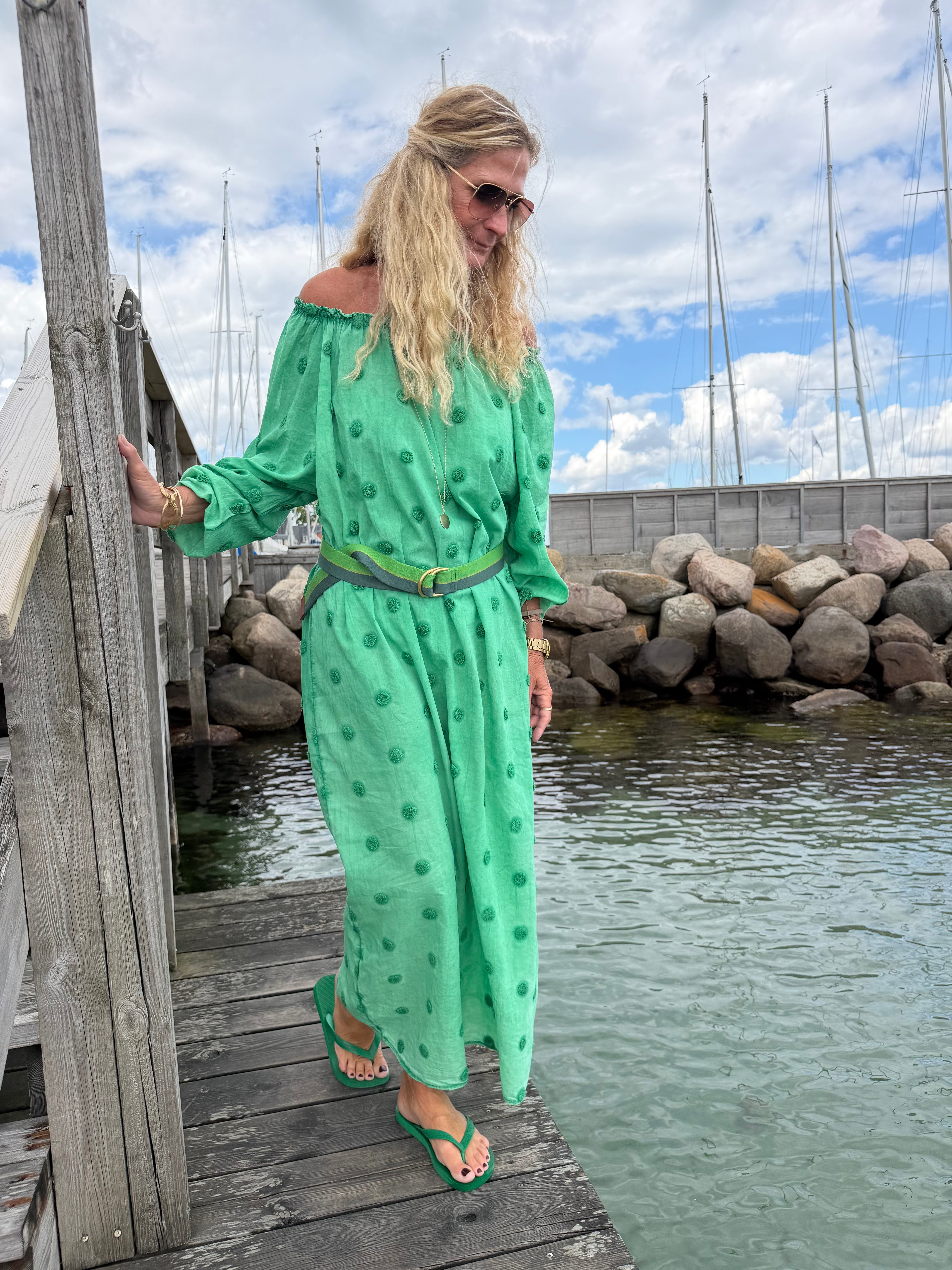 CABANA Living 3808-01 Dot dress green