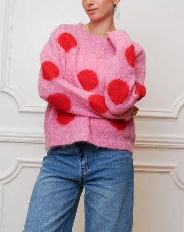 LECOCO 35012 Lelina dot strik pink