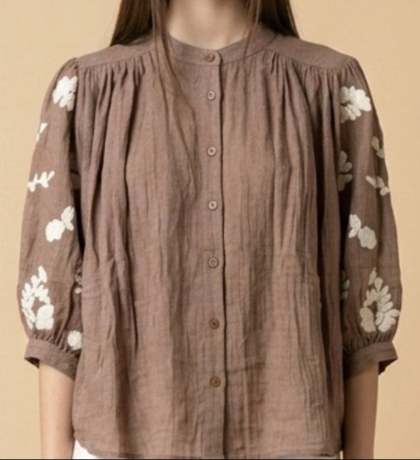 LECOCO 35226 Angie shirt brown