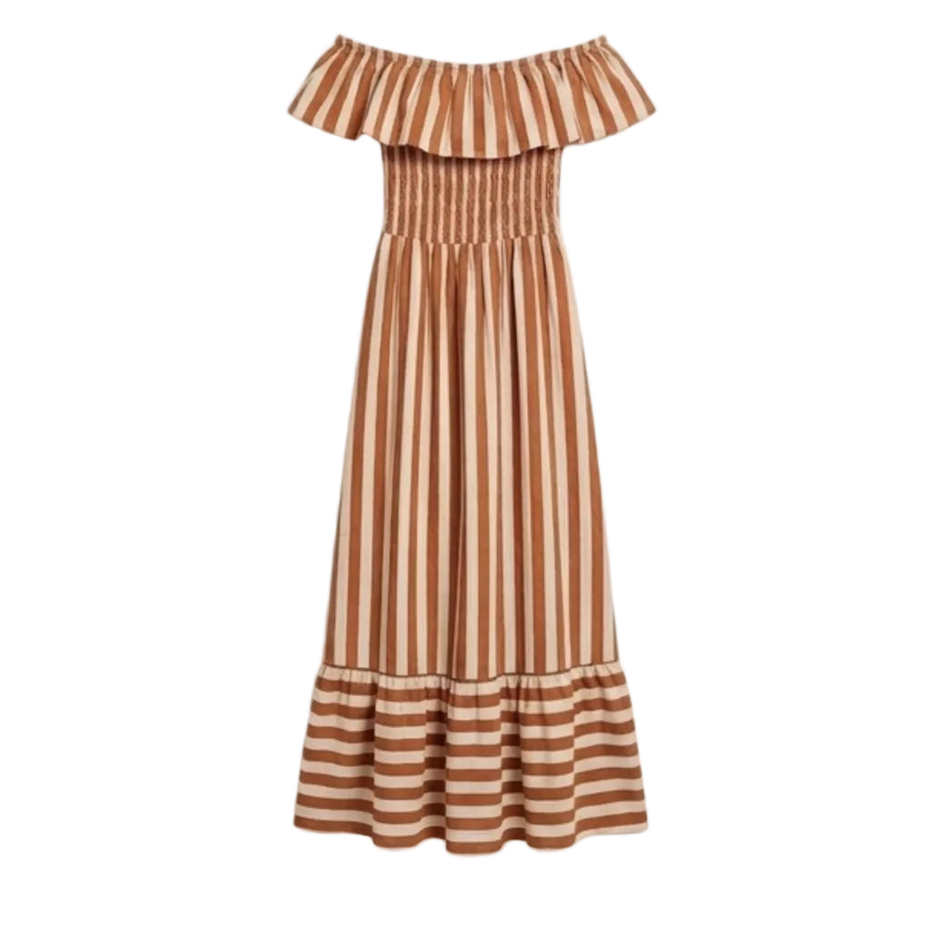 Qnuz 9417 dress stripe smock toscana