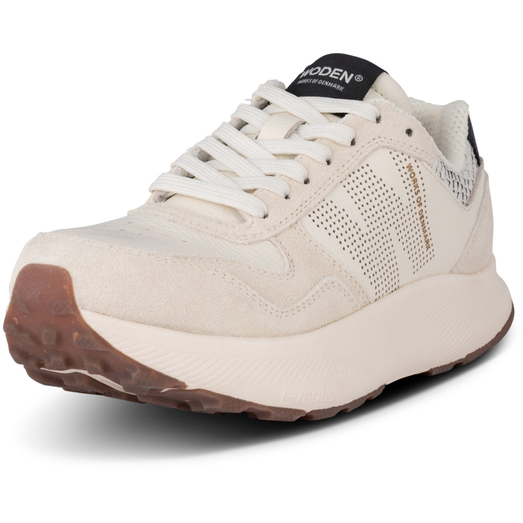 Woden WL709 Mathilde runner leather blanc de blanc