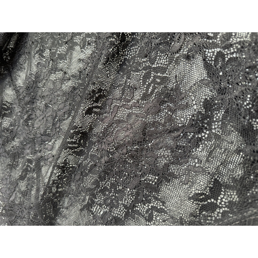 Qnuz 9169 Lace blouse smock black