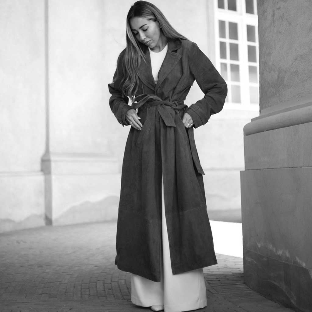 Depeche 51310 Naomi trench coat suede deer