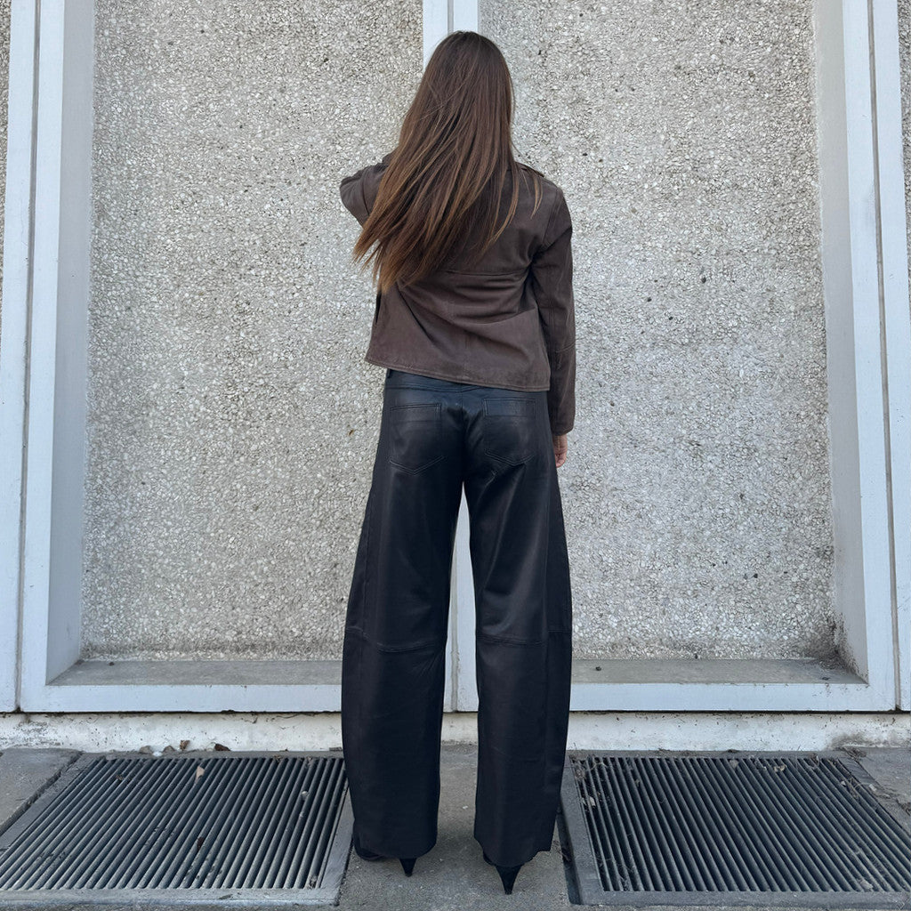 Depeche 51394 Boel barrel pants leather black