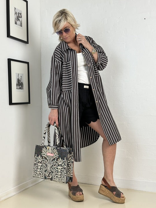 Gaspar 2601709 Malmø skjortekjole brown