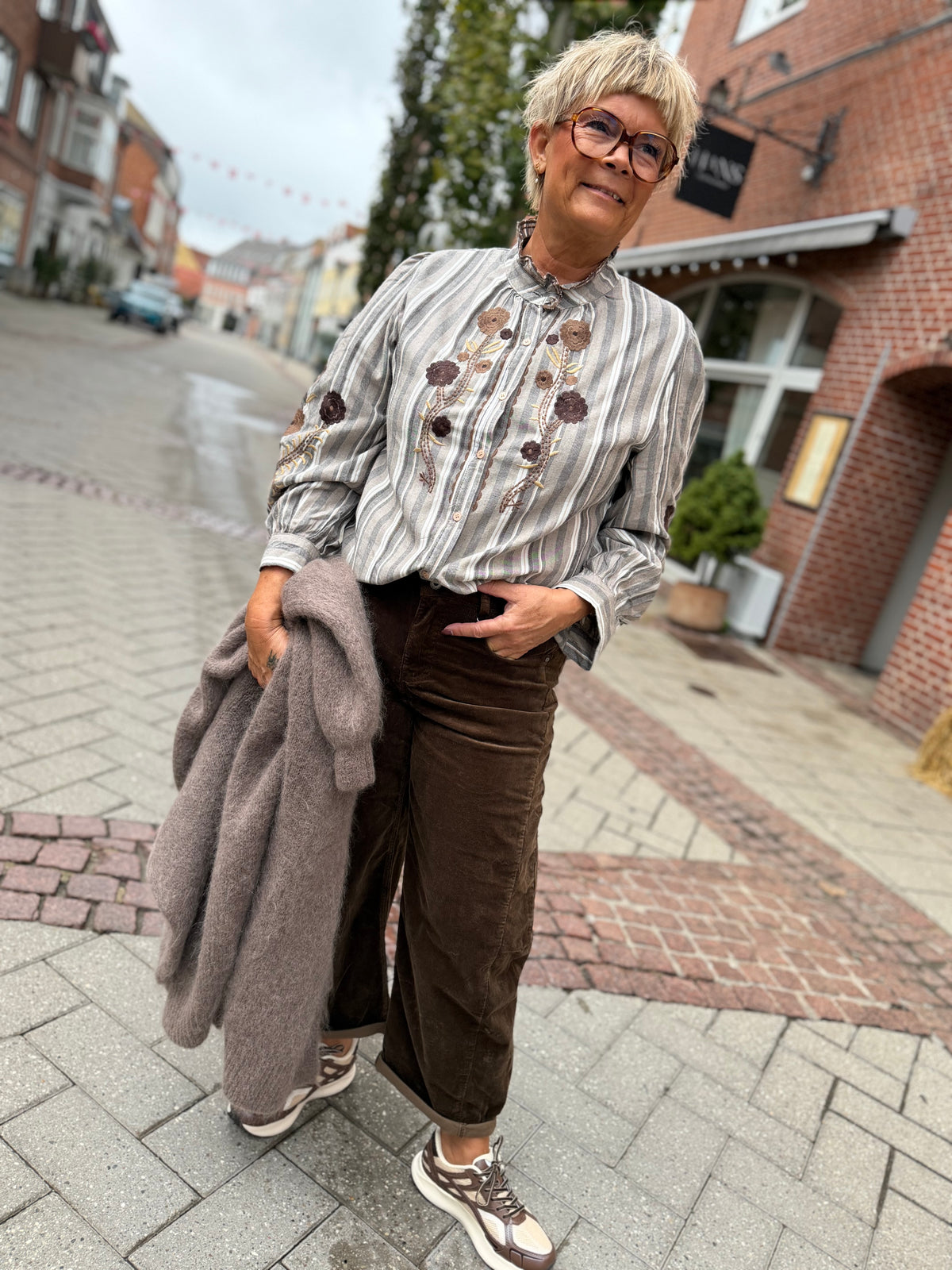 LECOCO 35278 Beata shirt coffee