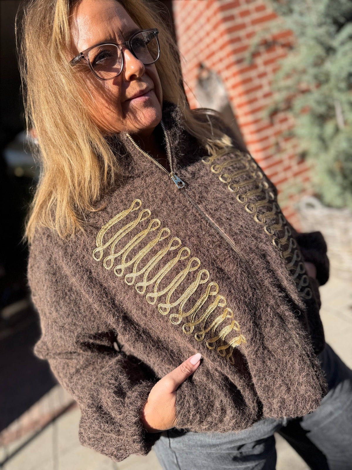 Uniform jacket bomber brown