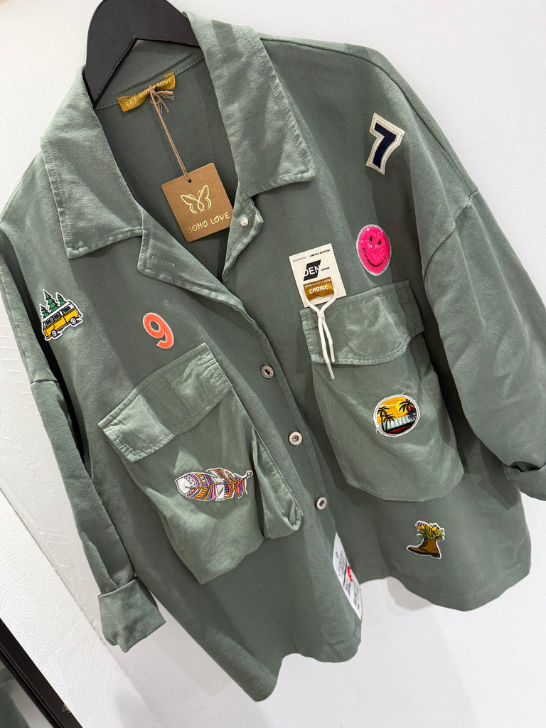 Boho Love B1315 Army jakke green