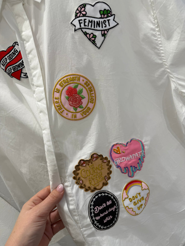 By Engbork Boss Babe skjorte white