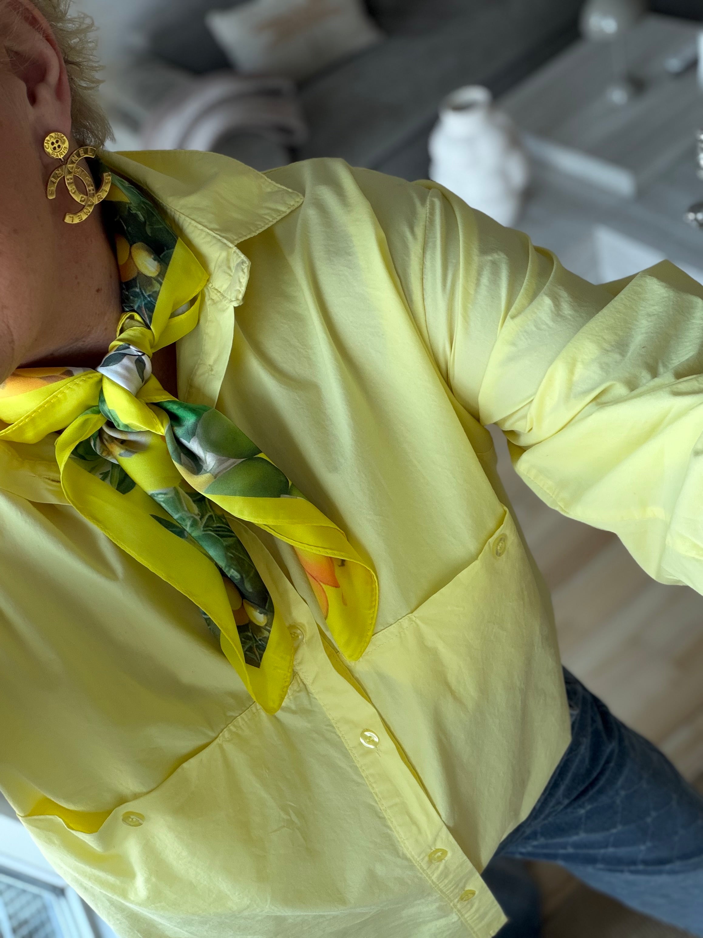 By Engbork tørklæde print yellow