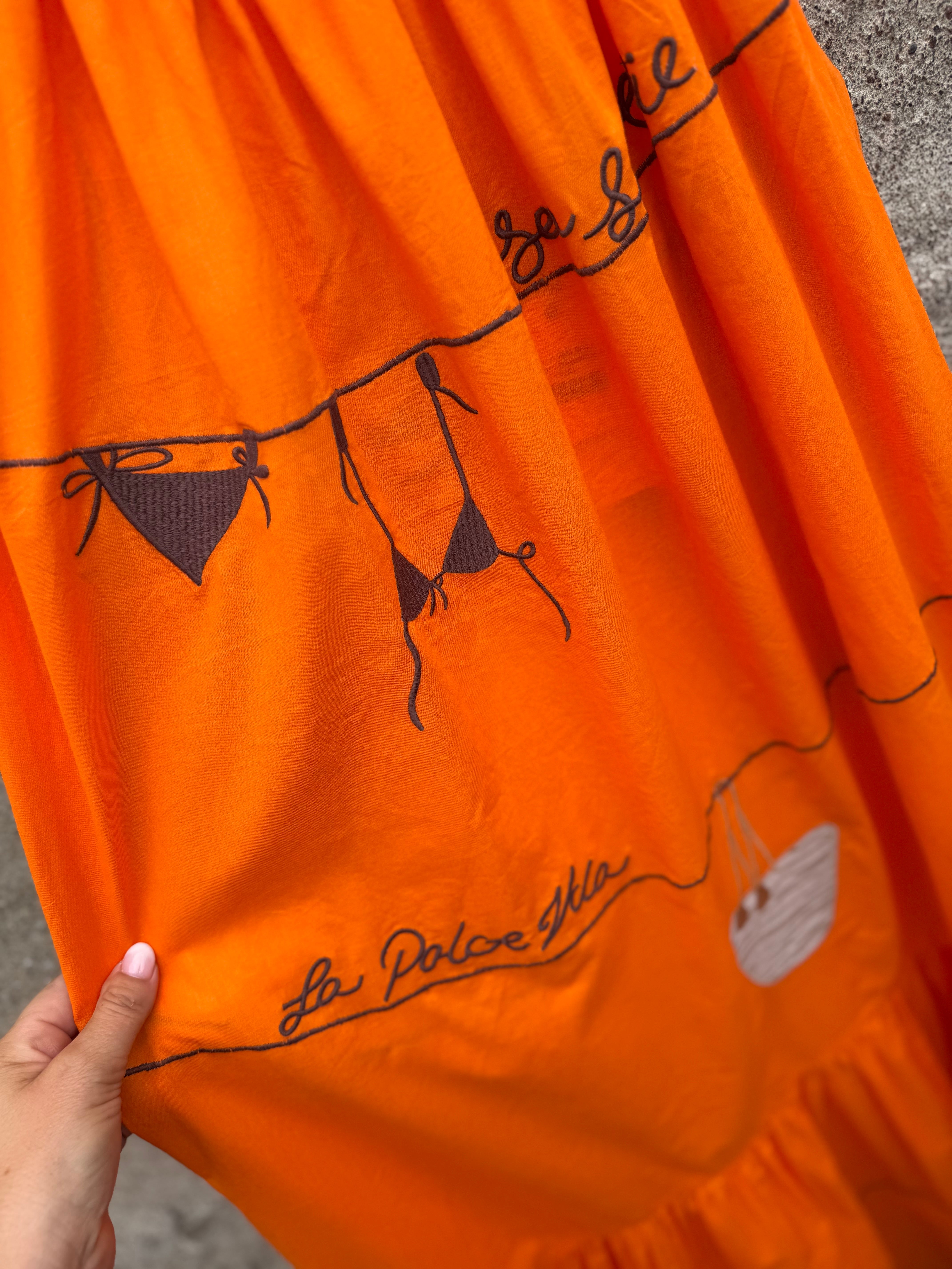 WAUW Gitte 10223 dress embroidery orange