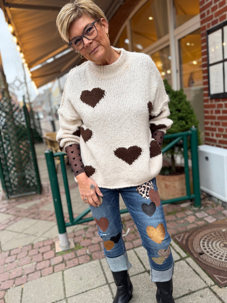 Boho Love B1313 strik hearts beige