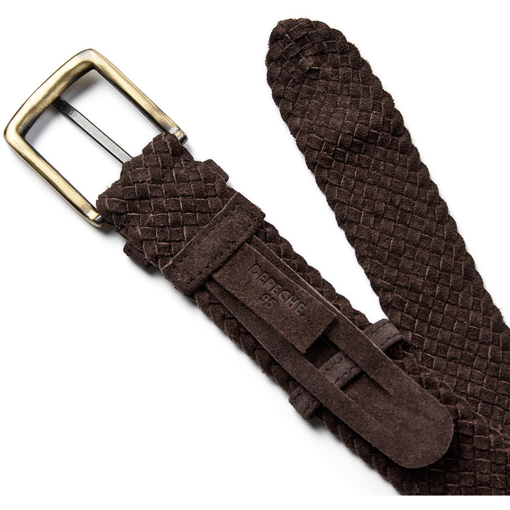 Depeche 16504 braided belt chocolate