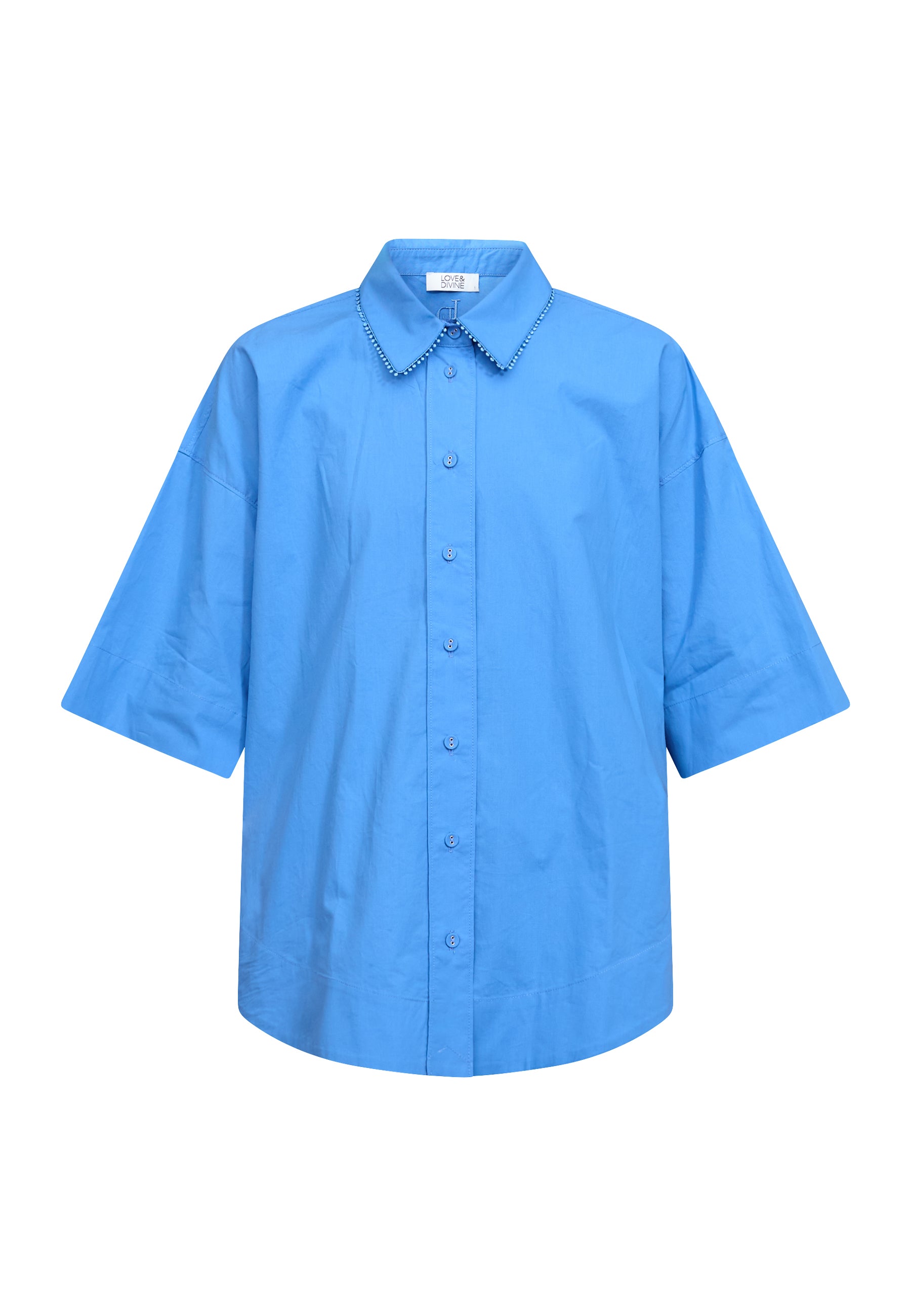 Love & Divine love971-15 shirt cotton blue