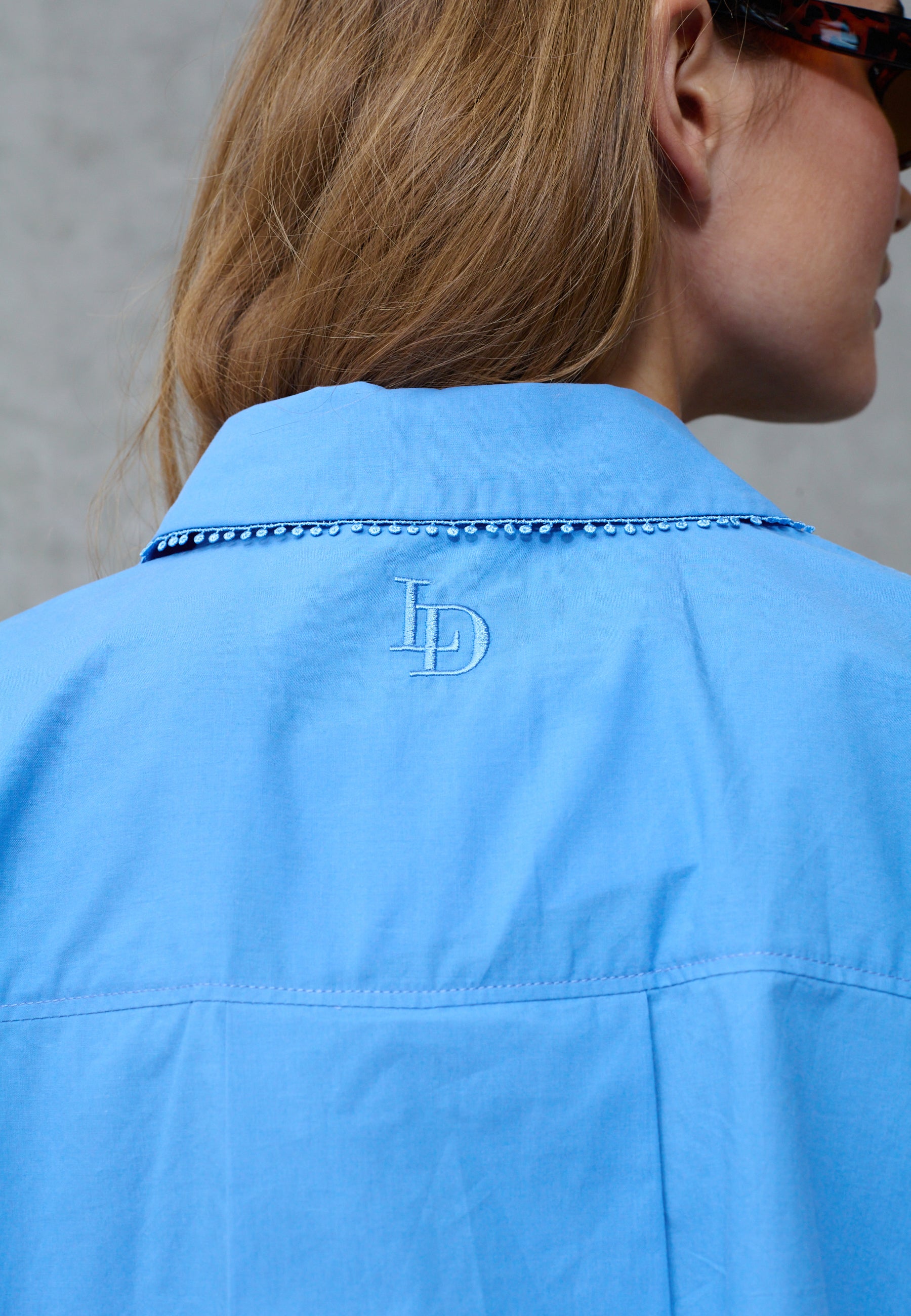 Love & Divine love971-15 shirt cotton blue