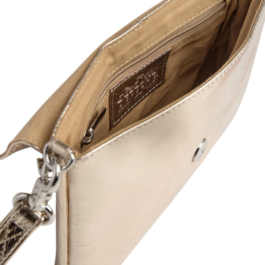 Depeche 16850 clutch leather gold