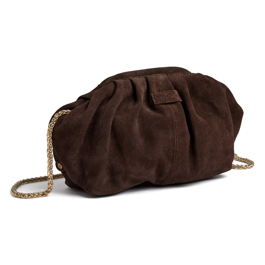 Depeche 16952 clutch suede chocolate
