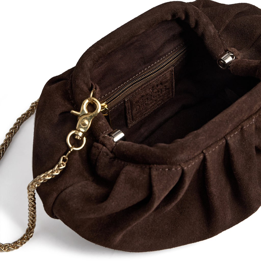 Depeche 16952 clutch suede chocolate
