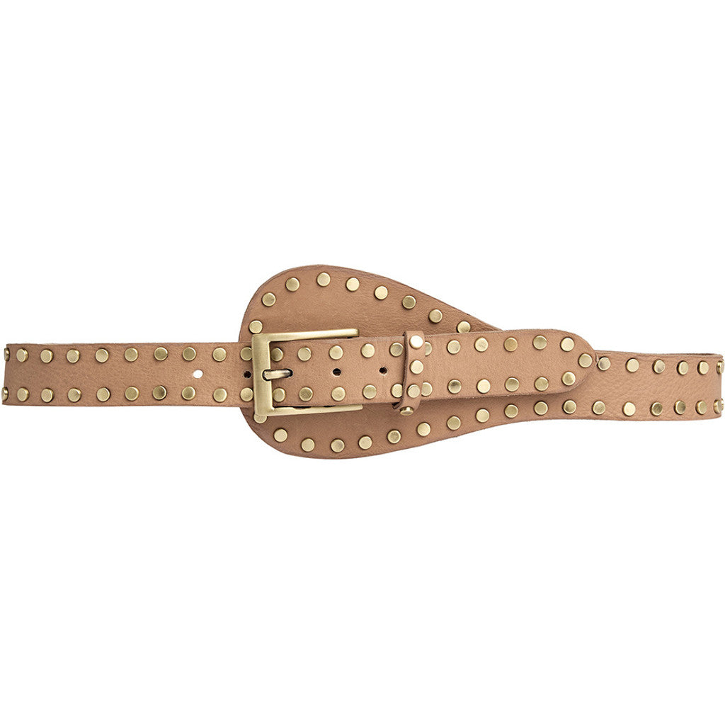 Depeche 17200 studded waist belt camel