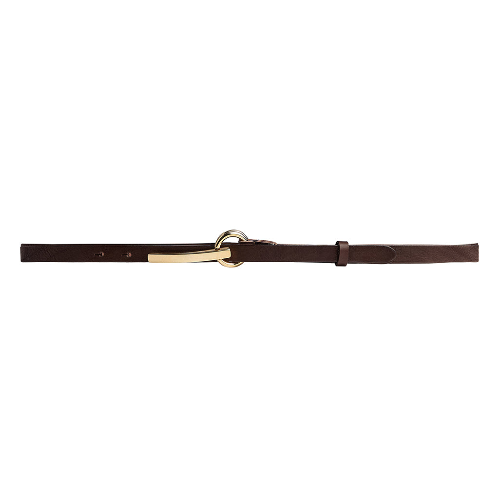Depeche 17402 Narrow belt dark brown