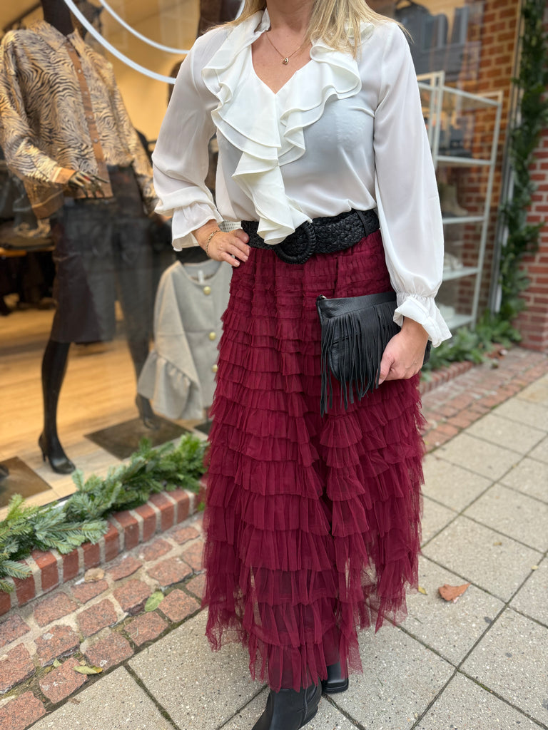 By Engbork Wonder tyl skirt bordeaux