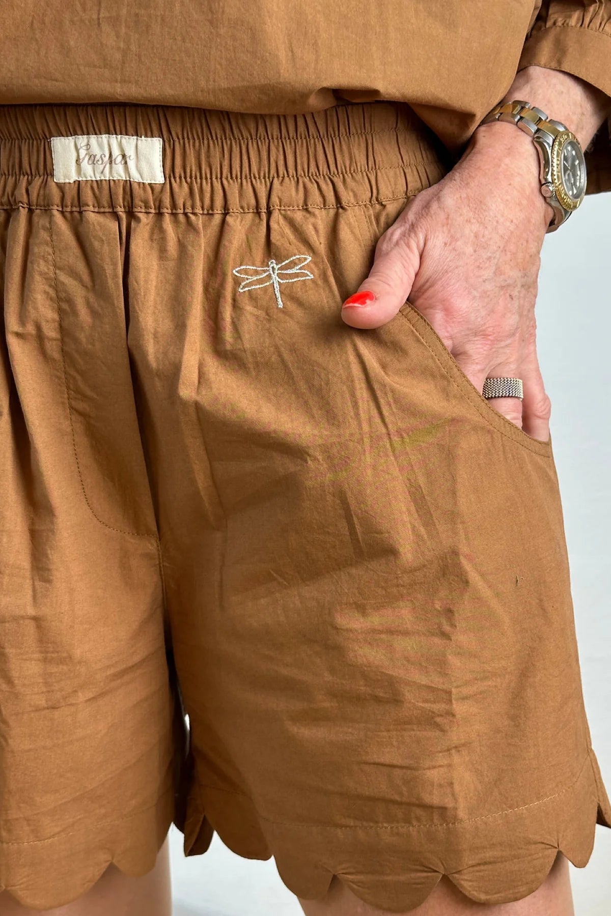 Gaspar 2601904 Honolulu shorts poplin nougat