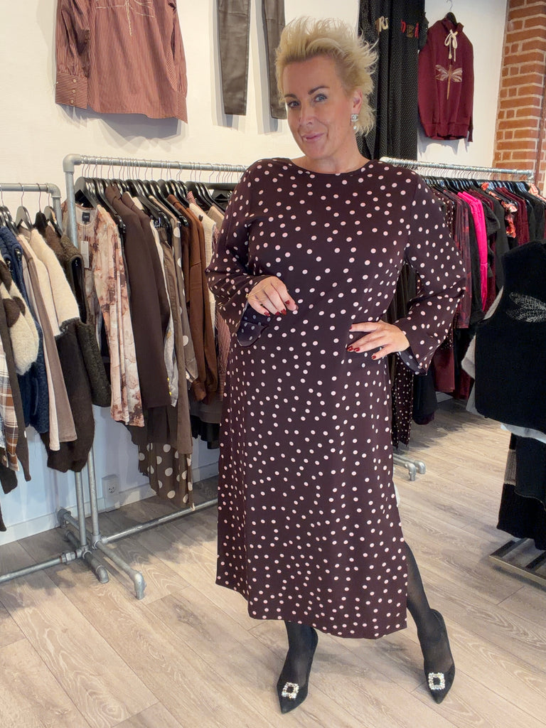 Love & Divine love1421 dot dress bordeaux