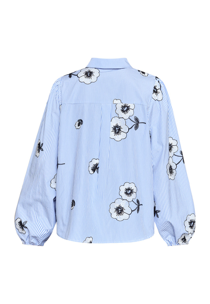 Love & Divine love1430 shirt blue flower