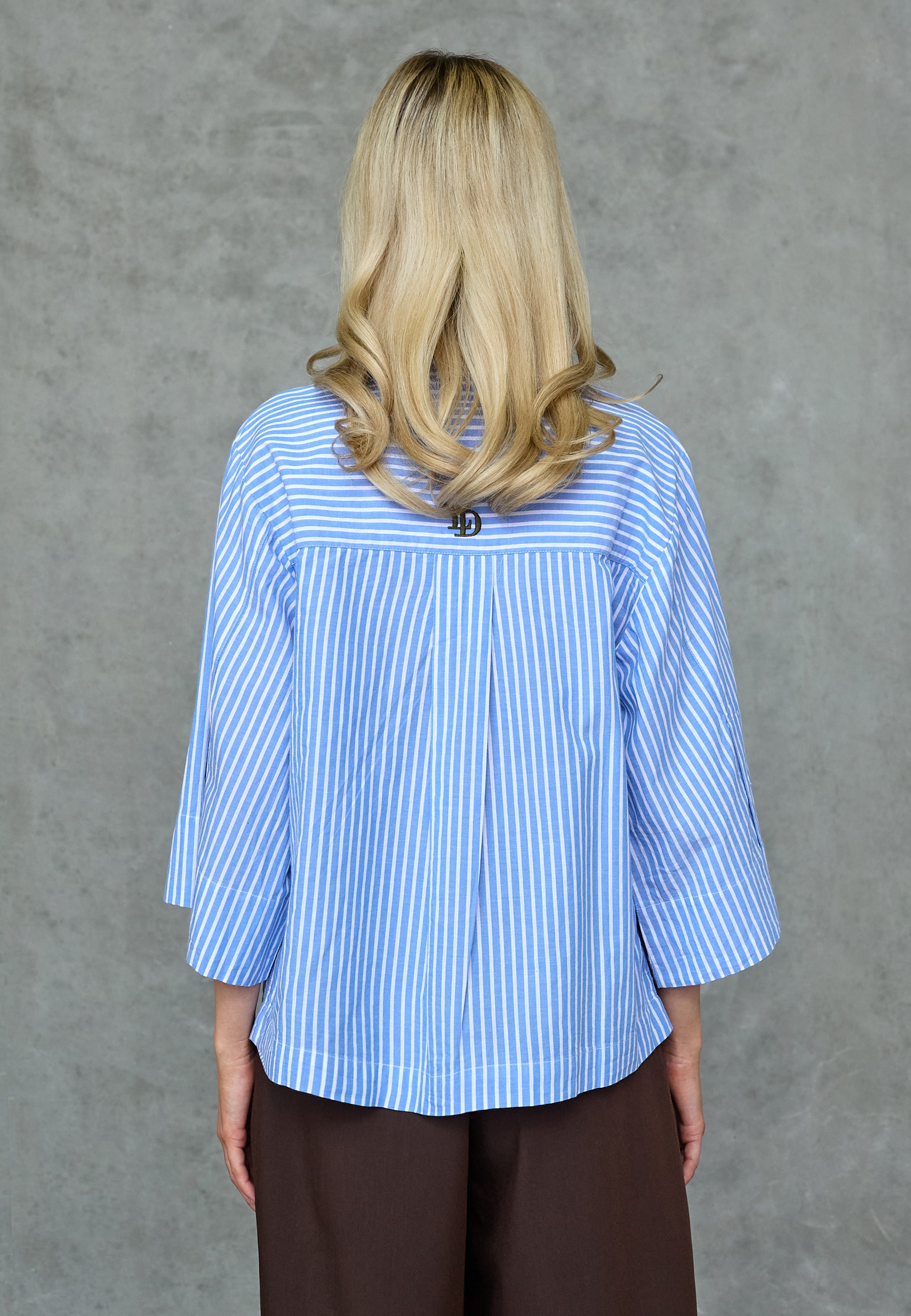 Love & Divine love1562 shirt stripe blue