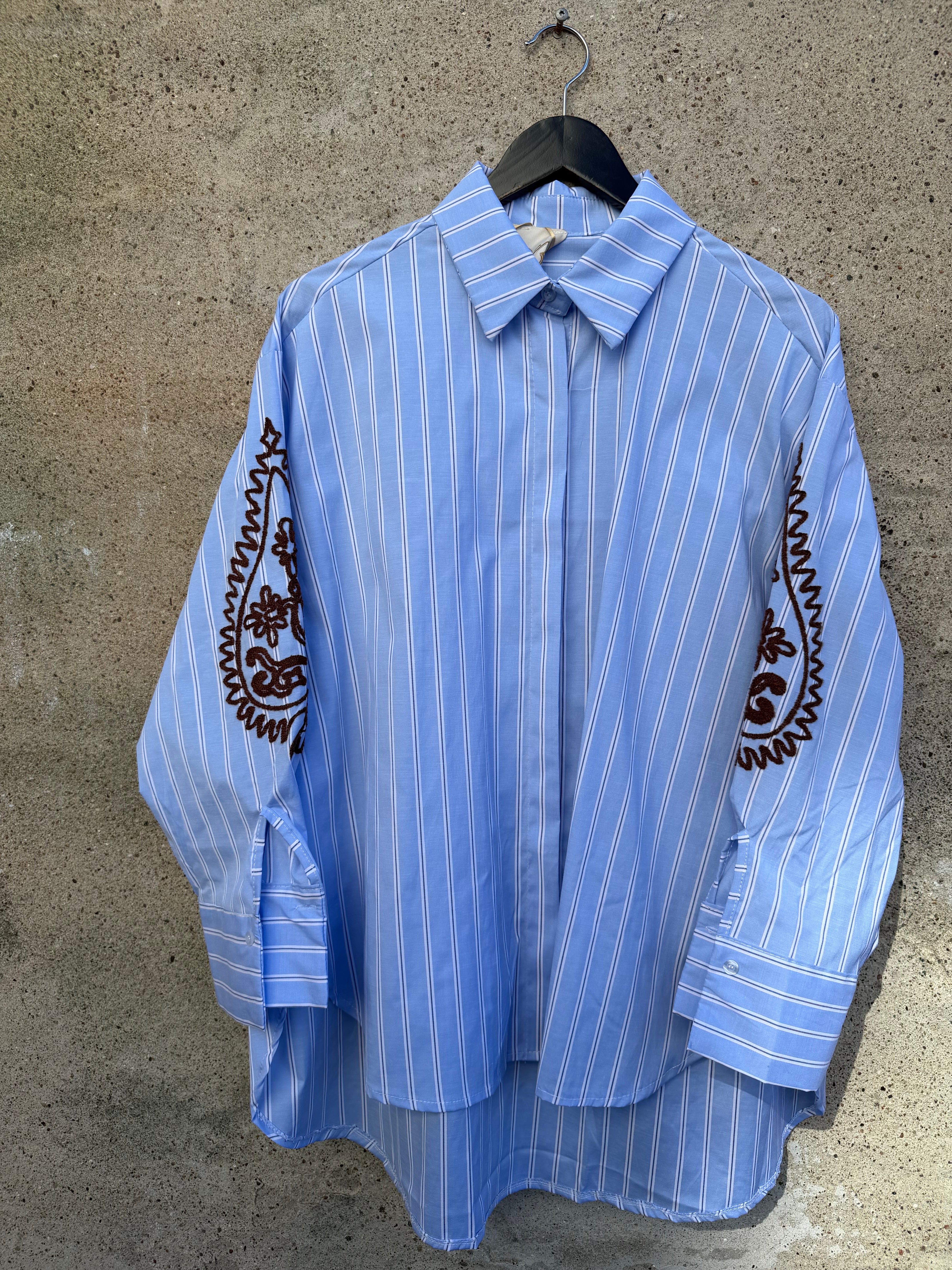 Boho Love B1424 stripe shirt blue