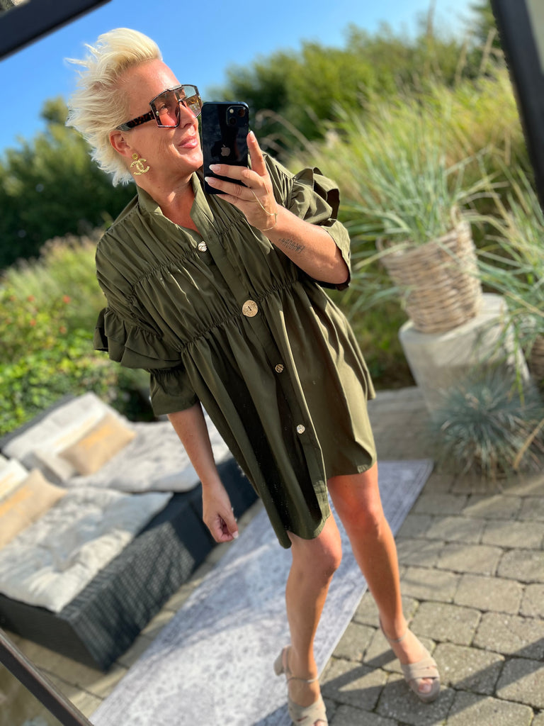 By Engbork Koko 9523 kjole kort oliven