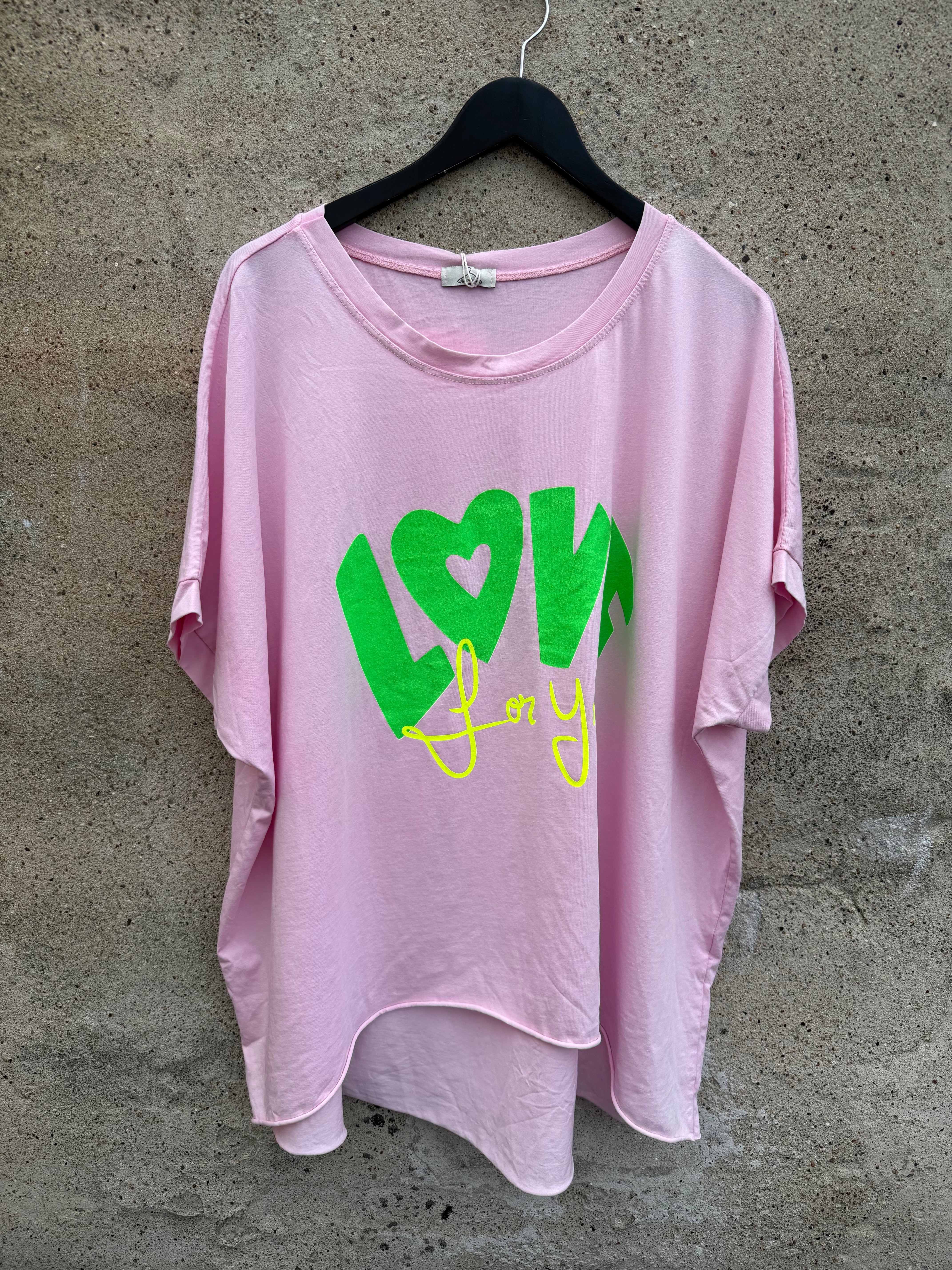 By Engbork Love oversize T-shirt rosa