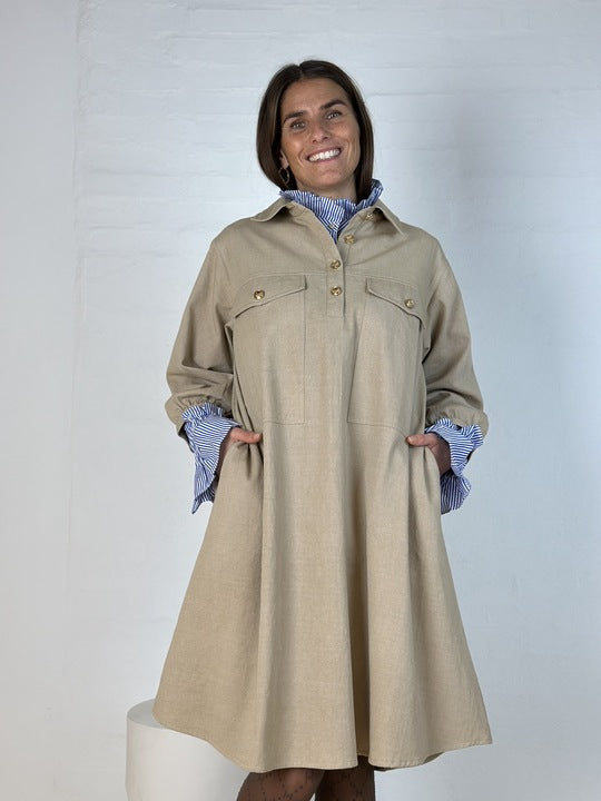 Gaspar 2510722 Rio dress canvas sand