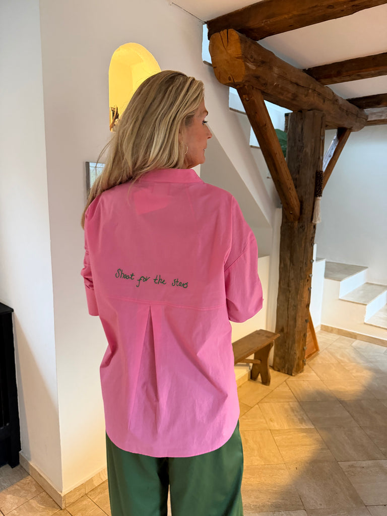 WAUW Luna shirt shoot for the stars pink