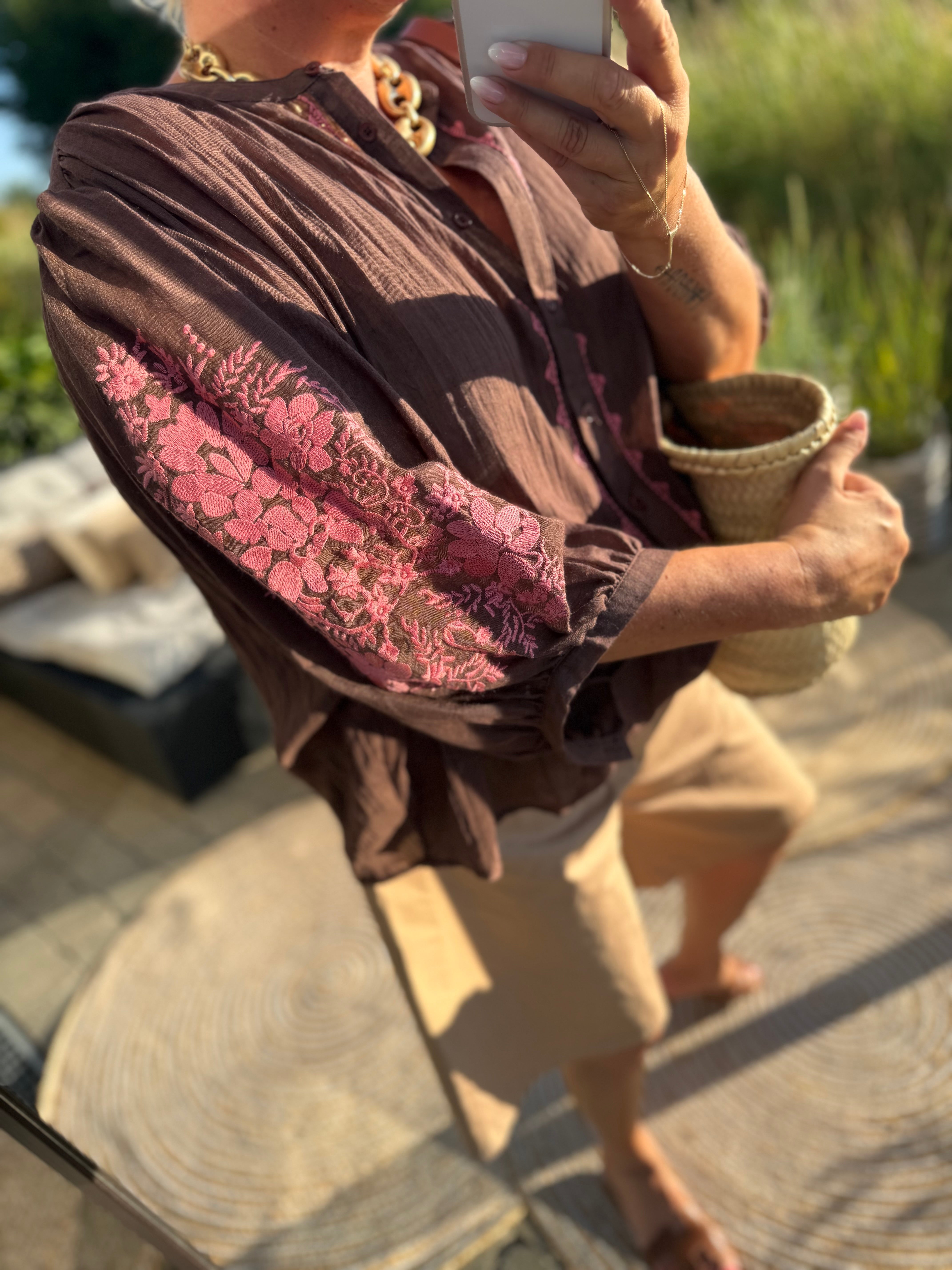 LECOCO 35238 Nicola shirt coffee