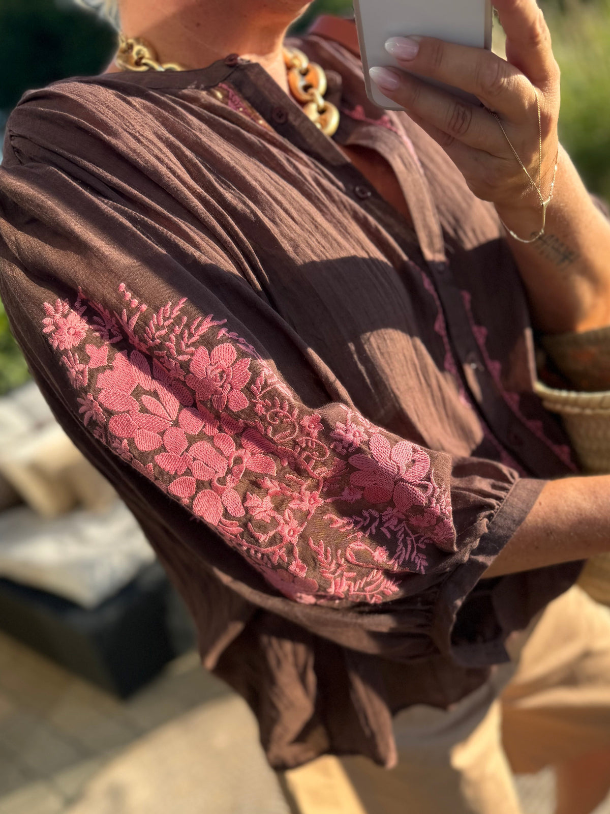 LECOCO 35238 Nicola shirt coffee