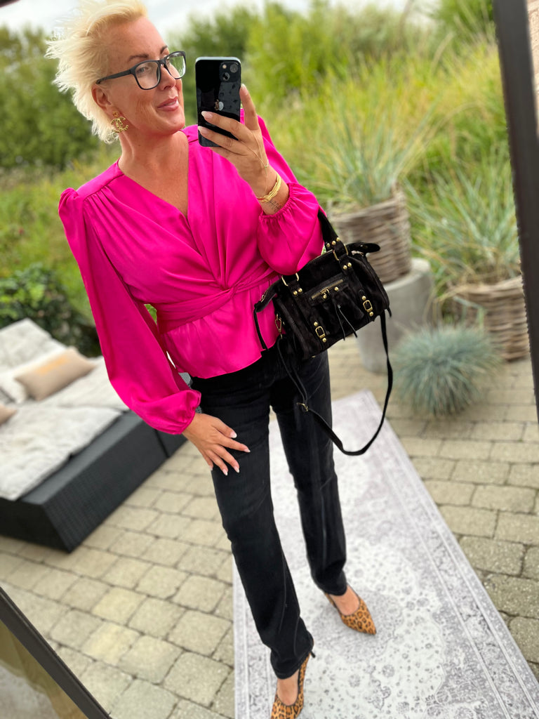 Liberte 22120 Tiki LS twist blouse pink