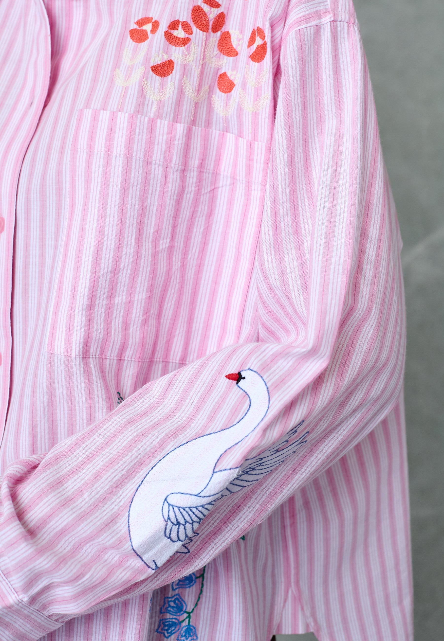 Love & Divine love1555-2 shirt stripe rose